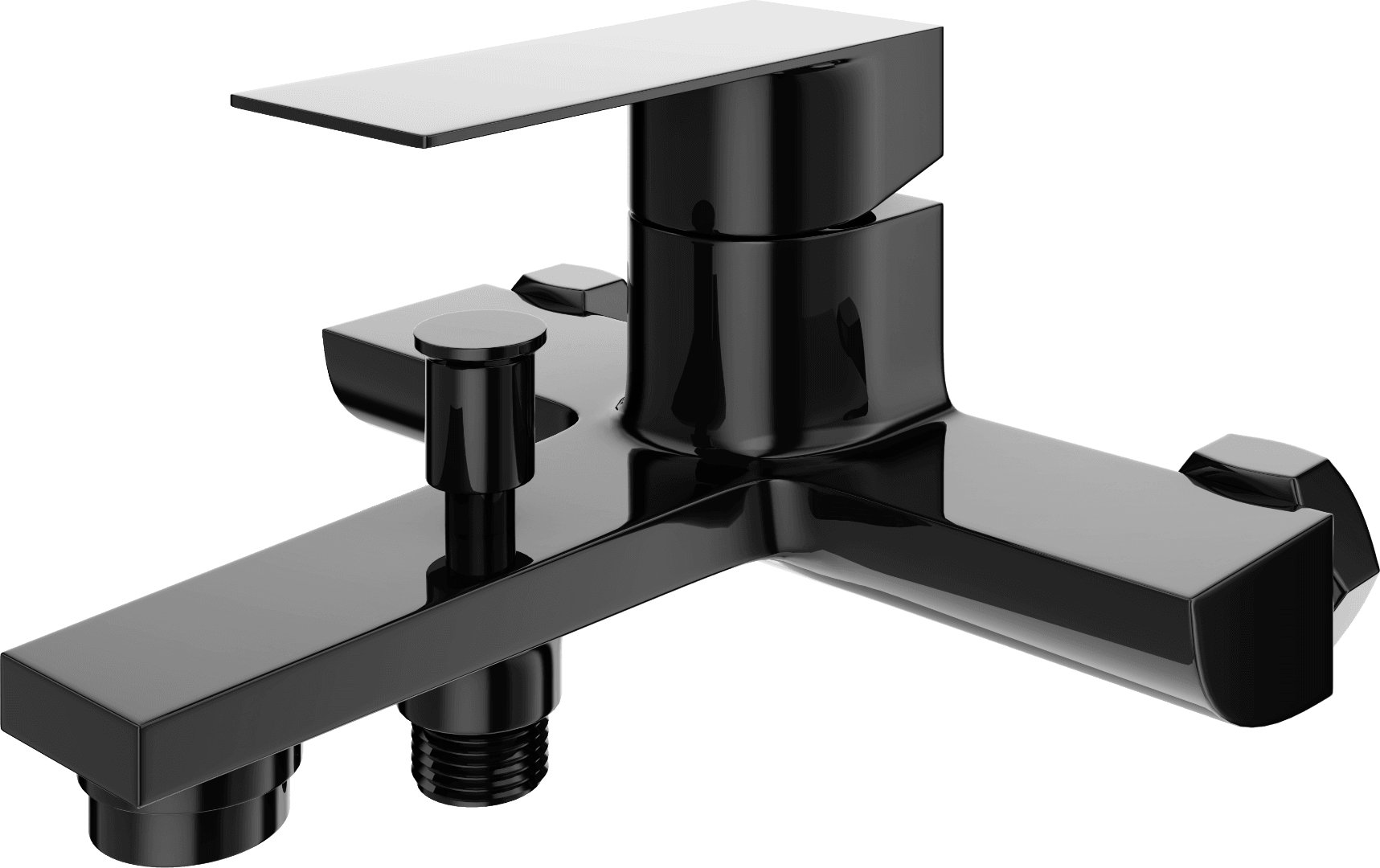 PHANTOM Single lever Bath / shower mixer - Noir Black - Black - VerIndistries Inc.