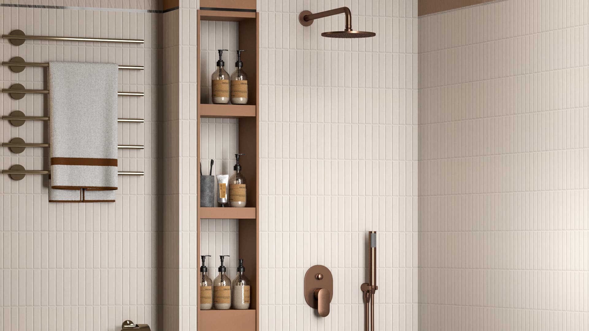 NIOM Single lever concealed shower mixer - Nova Blue lifestyle image